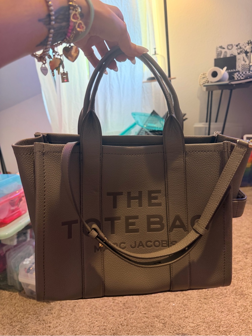 Marc Jacobs Taupe Leather The Tote Bag